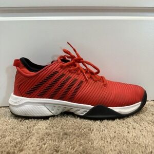 K-Swiss Shoes Mens Size 8.5 Red Black White Ultrashot 3 Tennis Athletic Sneakers